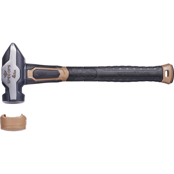 Spec Ops Tools 4 Lb. Blacksmith Sledgehammer with Soft Mallet Cap SPEC-M-BLK4-S