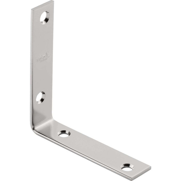 National Hardware 4 In. x 7/8 In. Stainless Steel Corner Brace N185-705