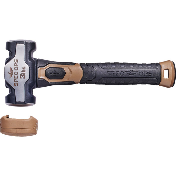 Spec Ops Tools 3 Lb. Drilling Sledgehammer with Soft Mallet Cap SPEC-M-DRILL3-S