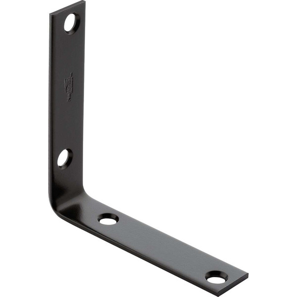 National Hardware 3-1/2 In. x 3/4 In. Black Corner Brace N275-706