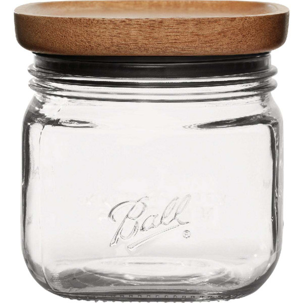 Ball 4 Cup Stack & Store Jar with Wooden Lid 2194958 Pack of 4
