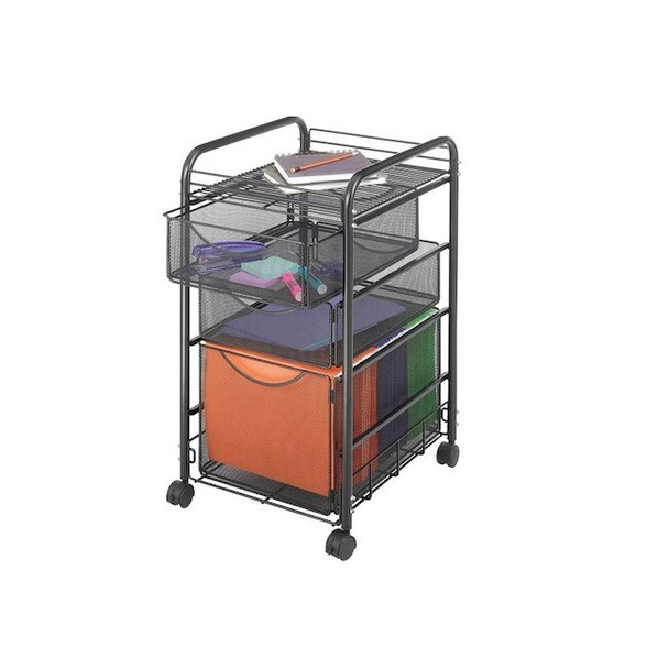 Safco File Cart,w/3 Drawers,Black 5213BL