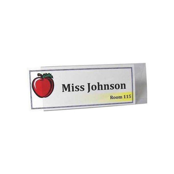 4-1/4" x 11" Large Heavyweight Rigid Plastic Name Tent Holder, 25/BX