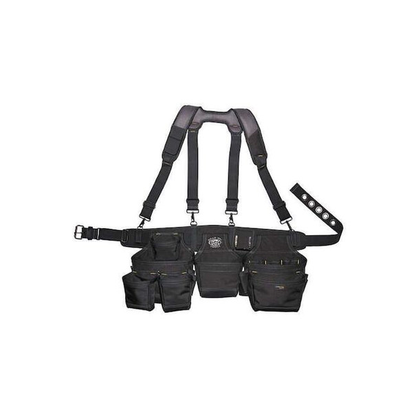 Tool Belt, Suspension Rig,Ballistic,26", Ballistic Nylon, 19 Pockets