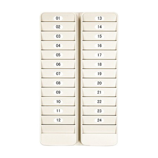 Pyramid 24 Pocket Badge Rack,Putty,14 1/8in H 500-24