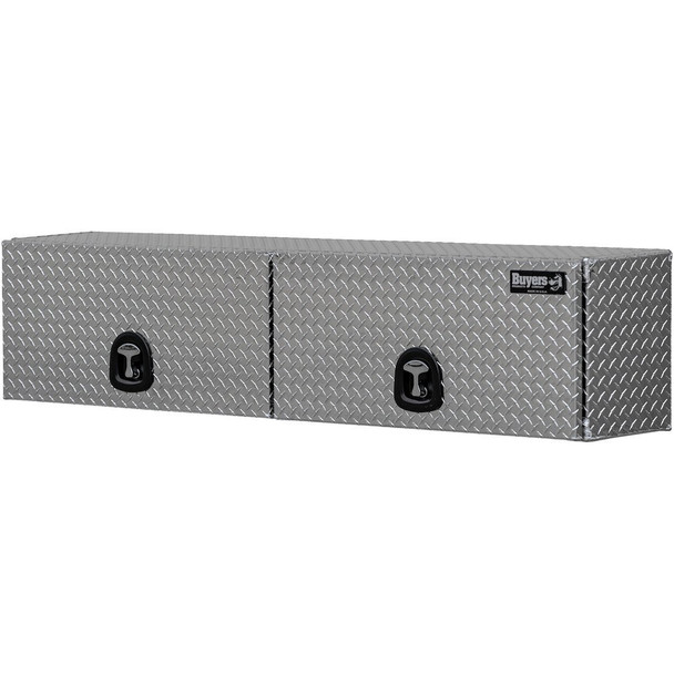 18x16x88 Inch Diamond Tread Aluminum Topsider Truck Box with Flip-Up Doors