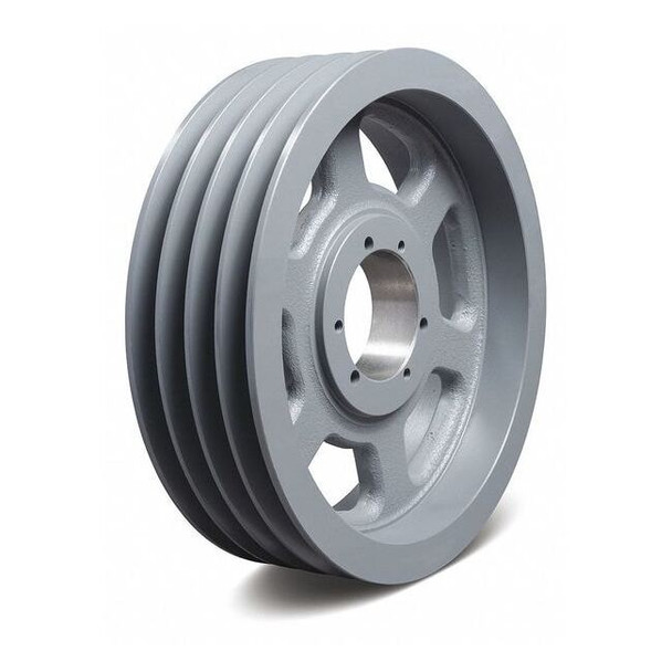 7/8 in to 3-1/2 in Quick Detachable Bushed Bore 4 Groove V-Belt Pulley 14 in OD