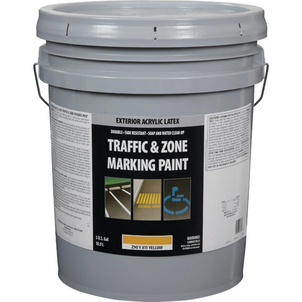 Z90Y00811-20 Traffic & Zone Yellow Latex 5 Gal. Traffic Paint