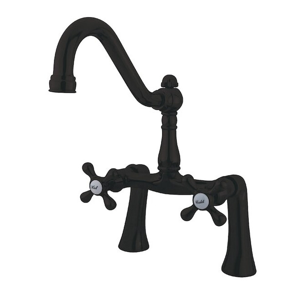 Deck-Mount Clawfoot Tub Faucet, Oil Rubbed Bronze, Deck Mount