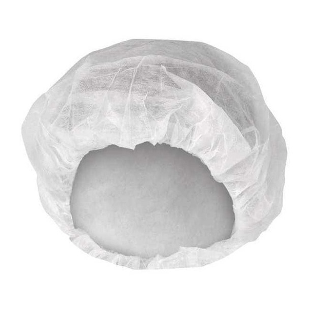 Kleenguard Bouffant Cap, Rayon, 24 in Dia., White, L, 500 PK 66829