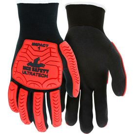 MCR Safety UltraTech Gloves 13 Gauge Nylon Shell Nitrile Palm/Fingers TPR Back 1