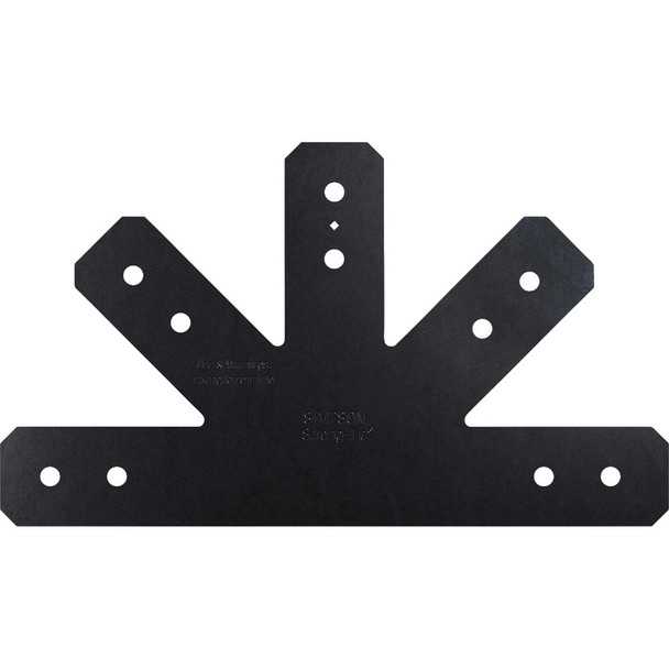 Simpson Strong-Tie Black Powder-Coated Gable T-Plate APVGP1212-4
