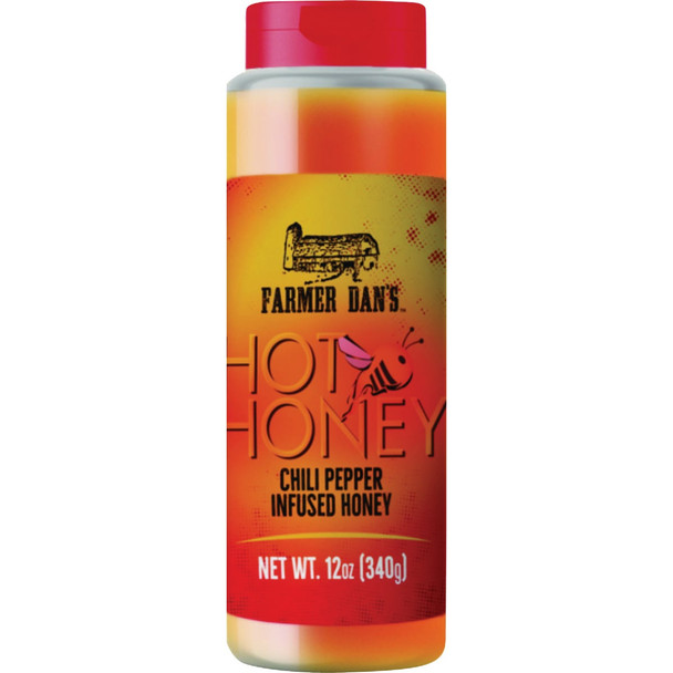 Farmer Dan's 12 Oz. Hot Honey Squeeze Bottle wc Pack of 6
