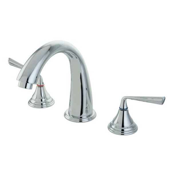 Kingston Brass Roman Tub Faucet, Polished Chrome, Deck Mount KS5361ZL