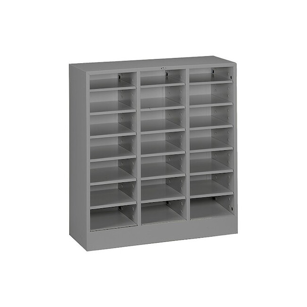 Tennsco Literature Sorter 21 Compartments, Medium Gray 4075 MED GREY