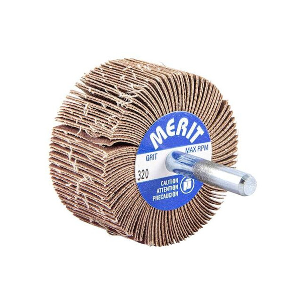 Merit Flap Wheel, 2-1/2 Dia, 1 W, Shk 1/4, 80 08834137411