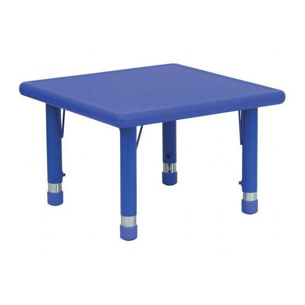 Square Activity Table, Plastic, Steel, Blue