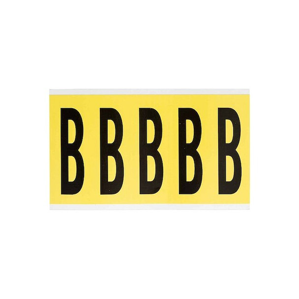 Brady Letter Label, B, 5in.Hx1-3/4in.W, Vinyl 3460-B