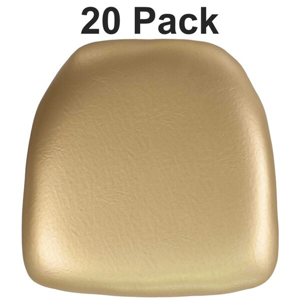 Hard Gold Vinyl Chiavari Chair Cushion, PK20