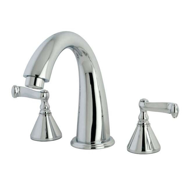 Kingston Brass Roman Tub Faucet, Polished Chrome, Deck Mount KS2361FL