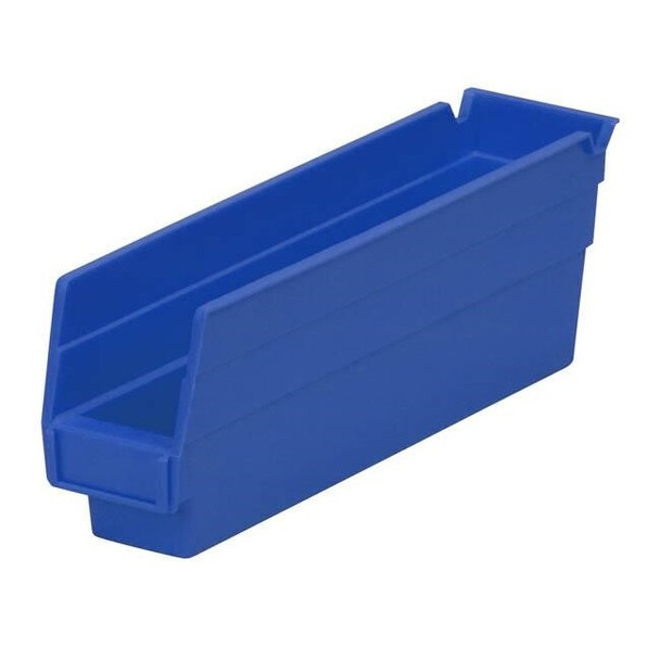 Akro-Mils® Shelf Bin, 11 5/8"L x 4"H x 2 3/4"W, Blue, 1/Each