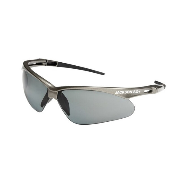 SureWerx™ Jackson® SG+ Safety Glasses, Gunmetal Frame, Smoke Lens, 1/Each