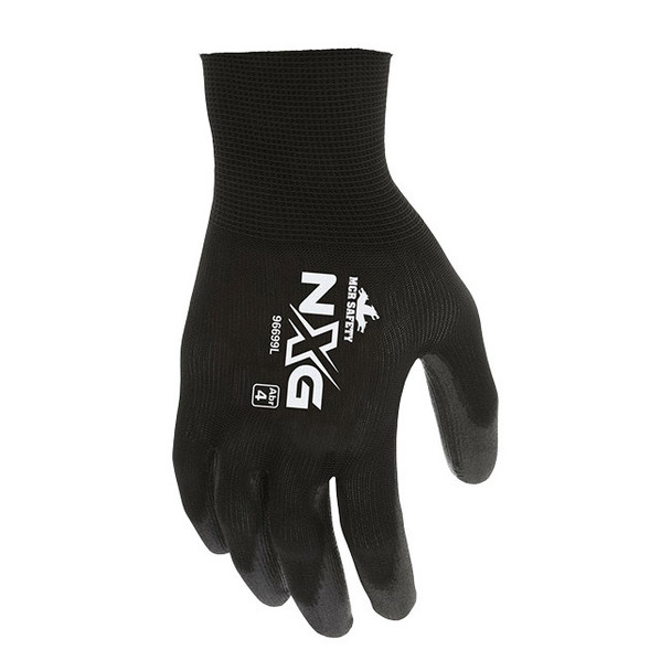 MCR Safety® NXG® PU Coated Work Gloves, Small, Black, 12/Pair