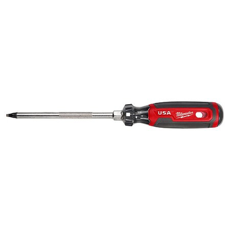 Milwaukee Tool 6 in. No 3 Square Cushion Grip Screwdriver (Made in USA) MT219