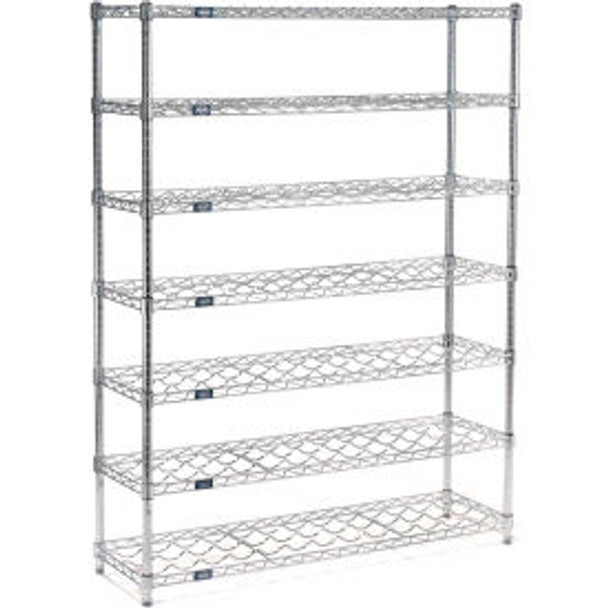 Nexel Wine Bottle Rack - 63 Bottle 36""W x 14""D x 63""H Chrome