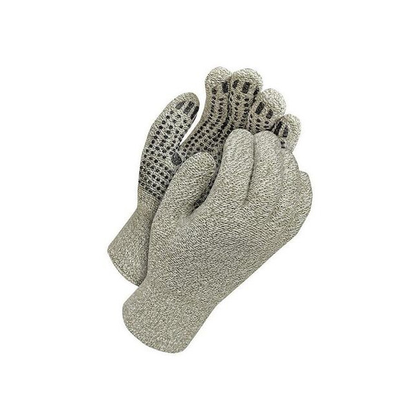 Bdg Cold Weather Gloves, PVC Dots Palm, Gray, L 80-9-2002-L