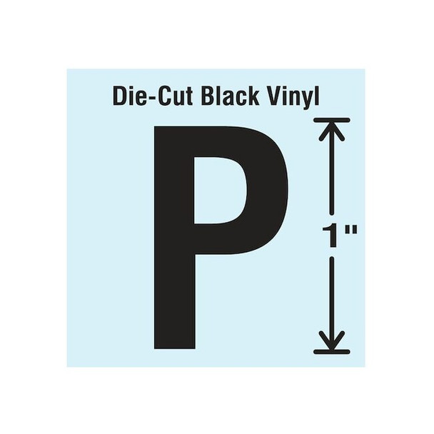 Stranco LetterLabel,Vinyl,1inH,5/8inW,PK10 DBV-1-P-10