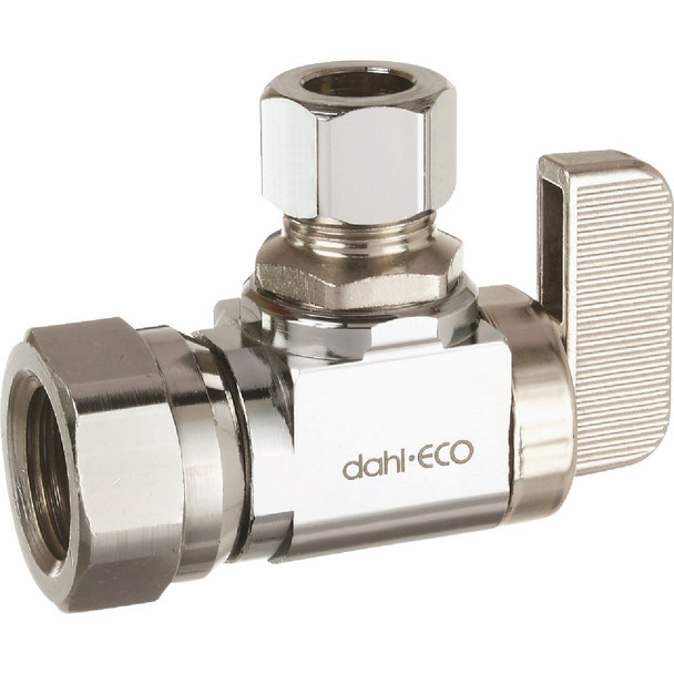dahl 3/8 In. FIP x 3/8 In. OD Comp Angle Plated Supply Stop 611-52-31-BAG