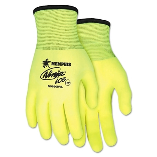 Ninja Ice Hi-Vis Gloves, Large, Hi-Vis Lime/White Ninja Ice Hi-Vis Gloves, Large, Hi-Vis Lime/White