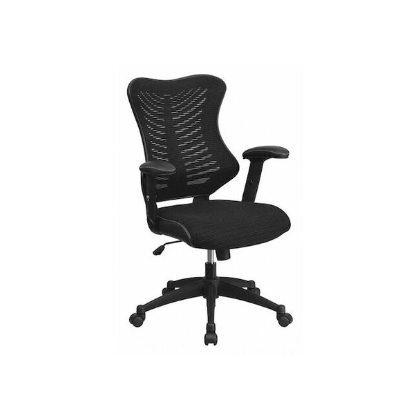 High Back Designer Black Mesh Swivel Ergonomic Office Chair with Adjustable Arms