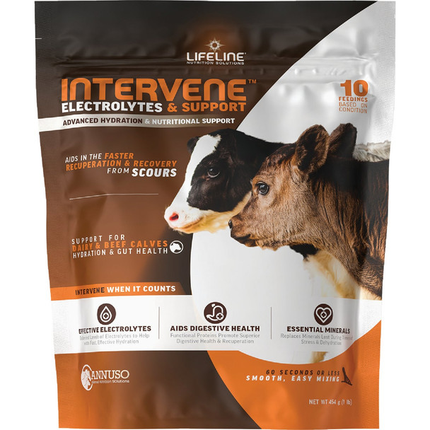 LifeLine Intervene+ 1 Lb. Electrolytes & Support for Calves 49830