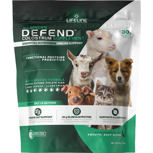 LifeLine Defend 1 Lb. 30G Globulin Protein All Species Colostrum Supplement
