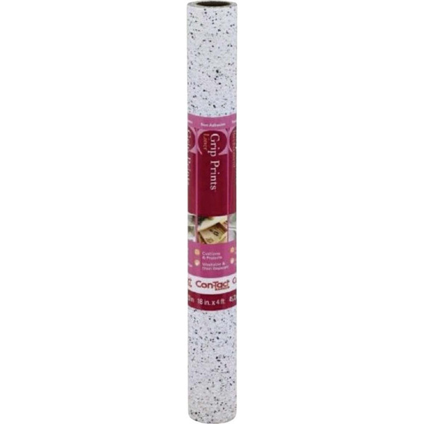Con-Tact 18 In. x 4 Ft. Granite Black & White Grip Non-Adhesive Shelf Liner