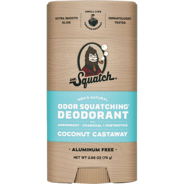 Dr. Squatch 2.65 Oz. Coconut Castaway Deodorant RTLDEOCNO-02C24