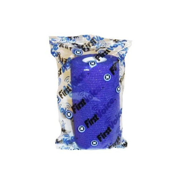 First Voice Self-Adhesive Bandage, 4" x 5yds (4-Pack), Dark Blue TS-3190-4DB
