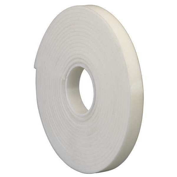 Double-Sided Foam Tape, 3/4 in W, 5 yd L, 1/8 in, Acrylic Foam, Double-Sided