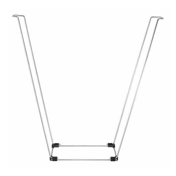 Bag Holder, For 39 gal and 44 gal Bag, 16 in L 14 in W 30 in H, Steel, Silver