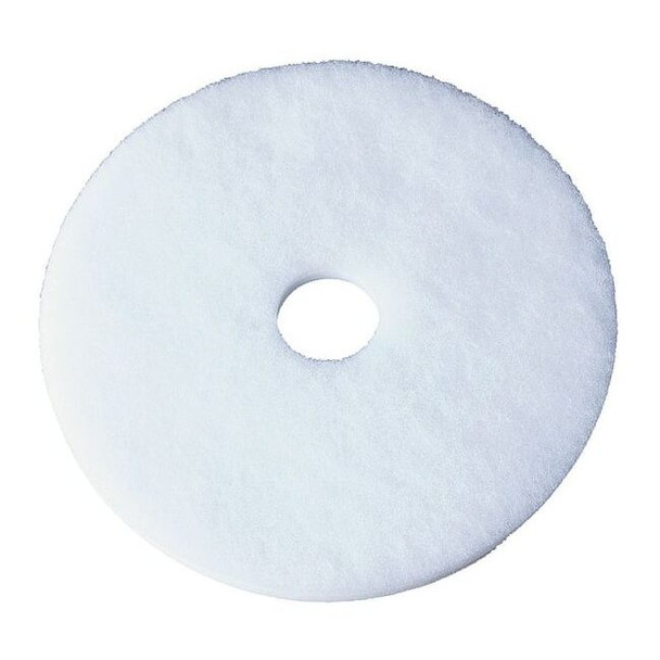 Tough Guy Floor Pad,17 In,White,PK5 6DNA7