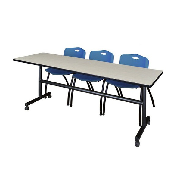 Kobe Rectangle FlipTop Table, 84" W, 29" H, Laminate Top, Maple MKFT8424PL47BE