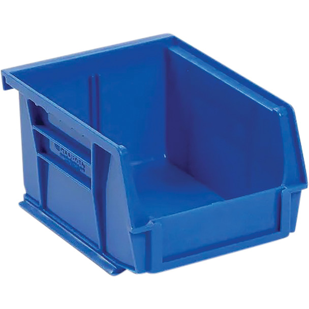 Global Industrial™ Plastic Hang & Stack Bin, 5-3/8"L x 4-1/8"W x 3"H, Blue - Pkg Qty 24 WB269680BL