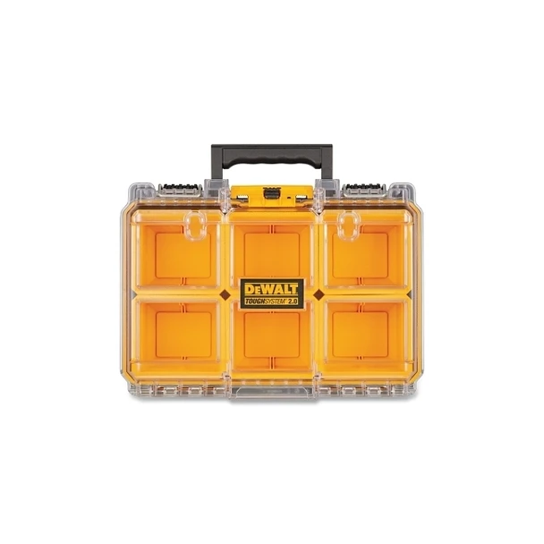 TOUGHSYSTEM® 2.0 Organizer, Deep, Compact, 6 Cups, Transparent Lid