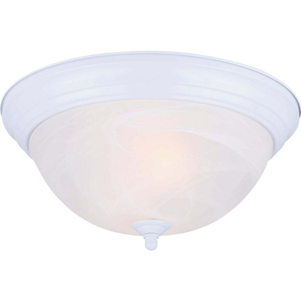 Canarm 13 In. 2-Light White Alabaster Glass Flush Mount Ceiling Light Fixture