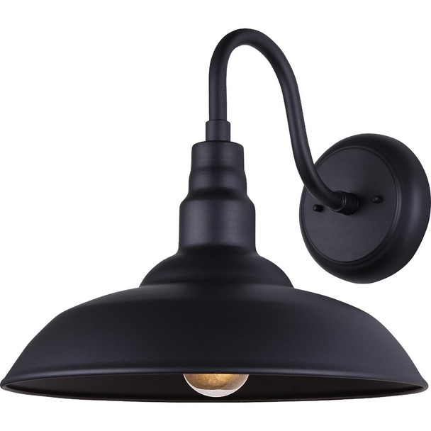 Canarm Valec 100W Black Goose Neck Wall Light Fixture IOL694BK