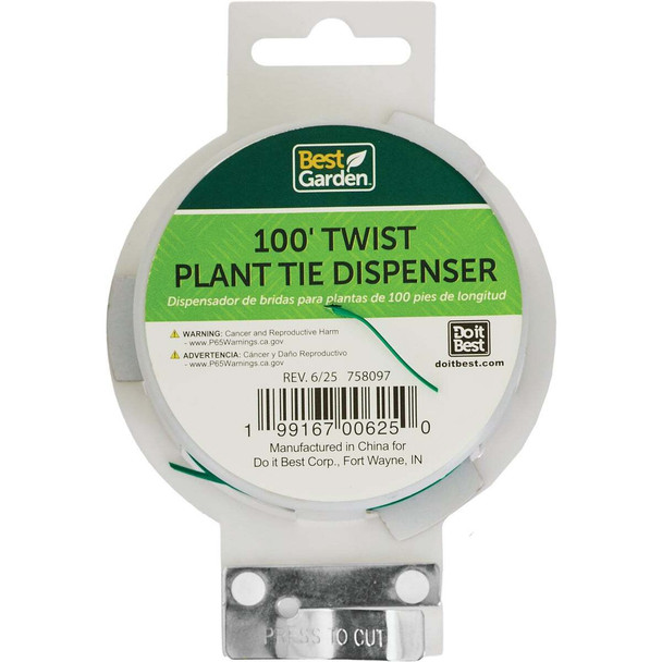 Best Garden 100 Ft. Twist Plant Tie Dispenser Pack GT014-758097