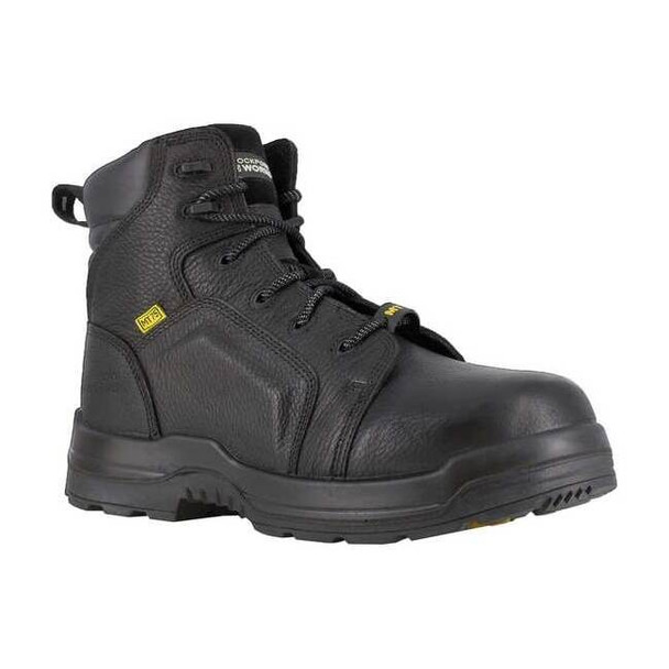 More Energy, Men's 6-Inch Work Boot, 9, M, Leather, 6 in Height, Black