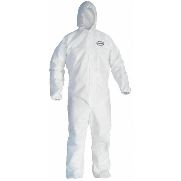 Kleenguard Hooded Disp. Coveralls,White,4XL,PK21 46117